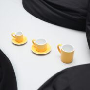 4 x 90 ml in Black Thick Porcelain MELOX Tornado-line Espresso Cups Set of 4 Grey Black Set of 4 Cups for Espresso and Macchiato