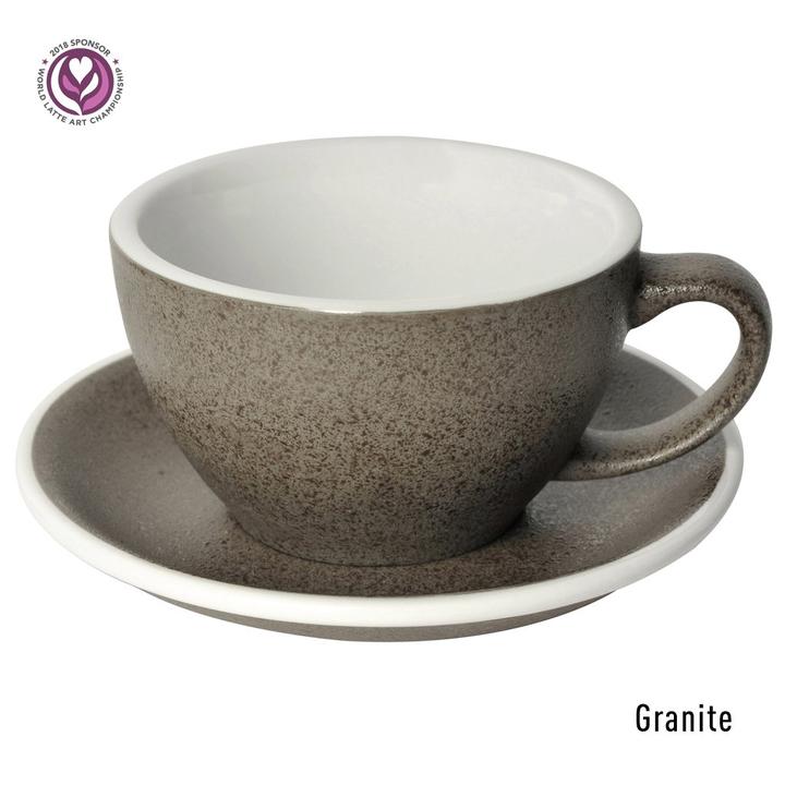 Egg Granite 300 ml Cafe Latte Cup & Saucer - Barista Pro