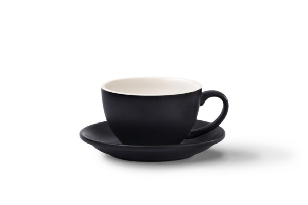 Nero Matte Black 200 ml Cappuccino Cup & Saucer - Barista Pro