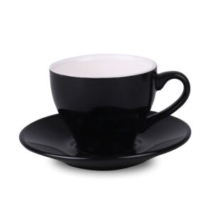 Napoli Nero Lungo Cup and Saucer (130 ml) Black