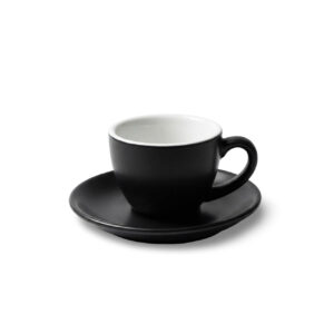 Nero Espresso Cup and Saucer Matte Black 75 ml