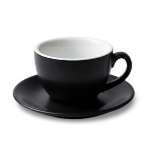 Nero Cappuccino Cup & Saucer Matte Black 220 ml
